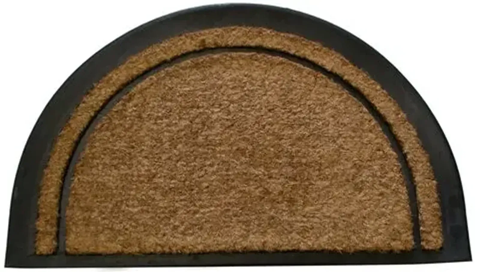 20x32 York Half Round Doormat - Brown/Black