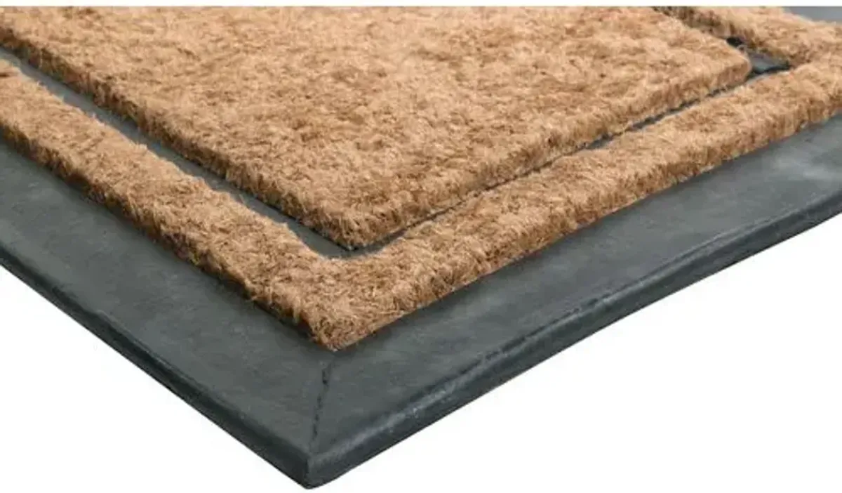 18x30 York Rectangle Doormat - Brown/Black