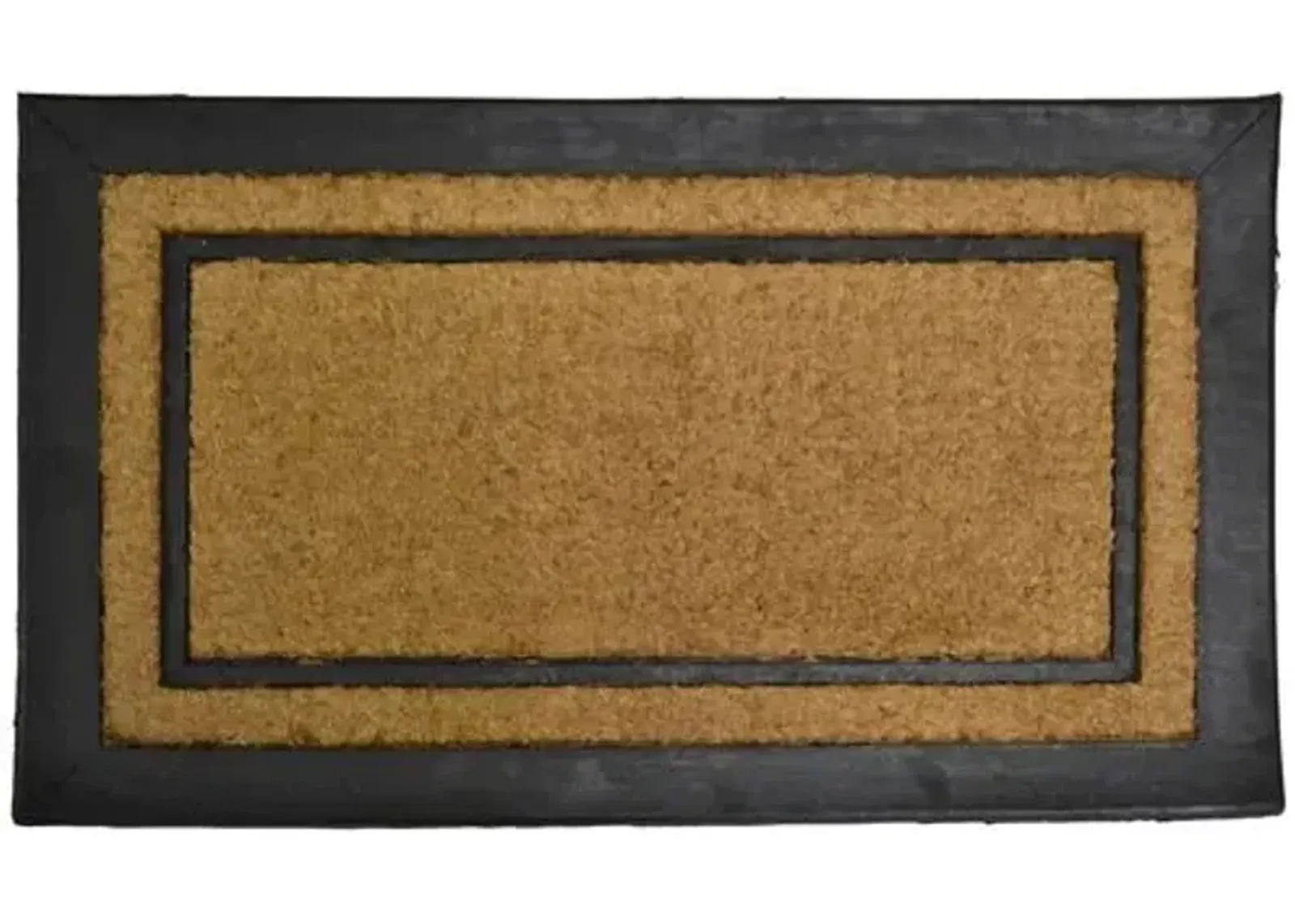 18x30 York Rectangle Doormat - Brown/Black