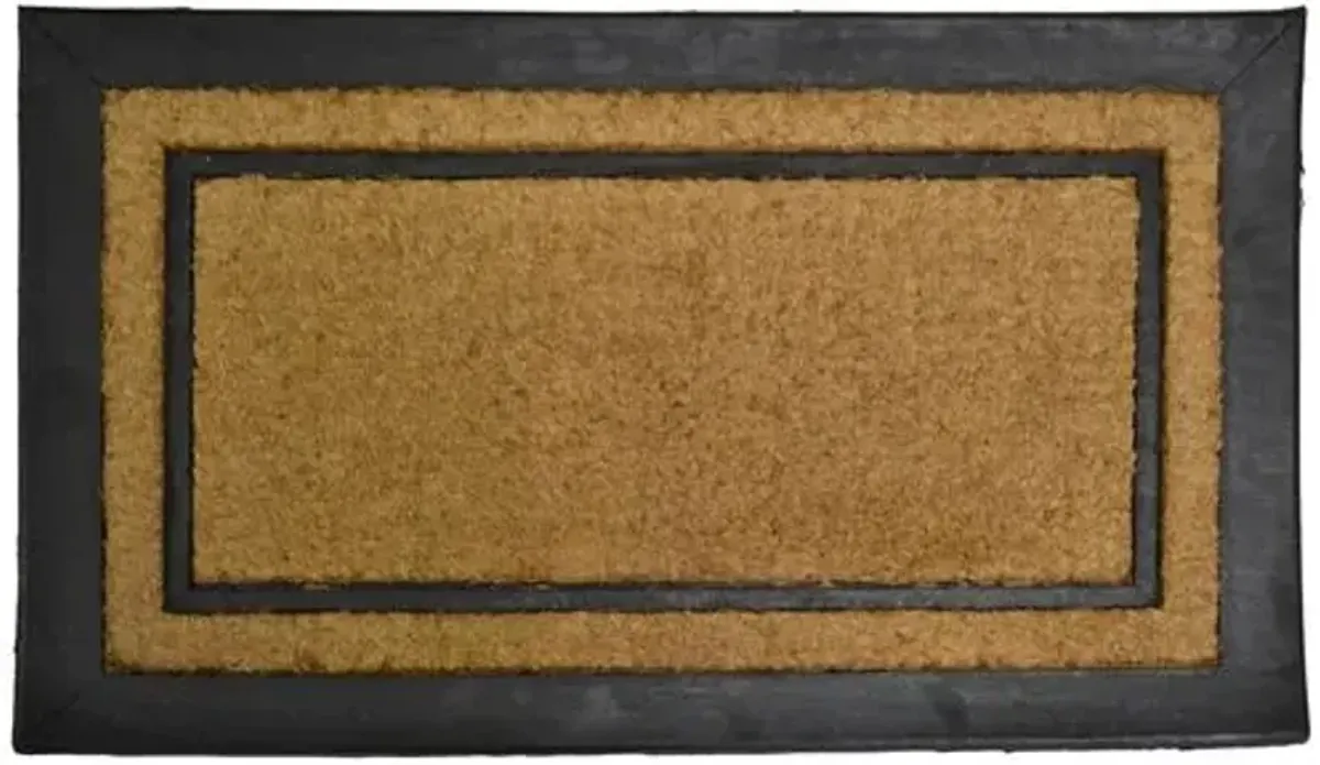 18x30 York Rectangle Doormat - Brown/Black