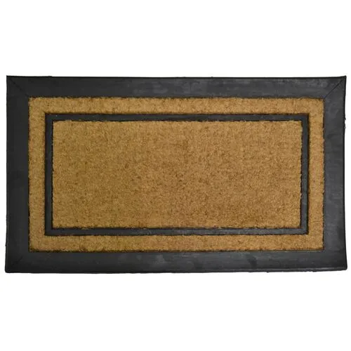 18x30 York Rectangle Doormat - Brown/Black