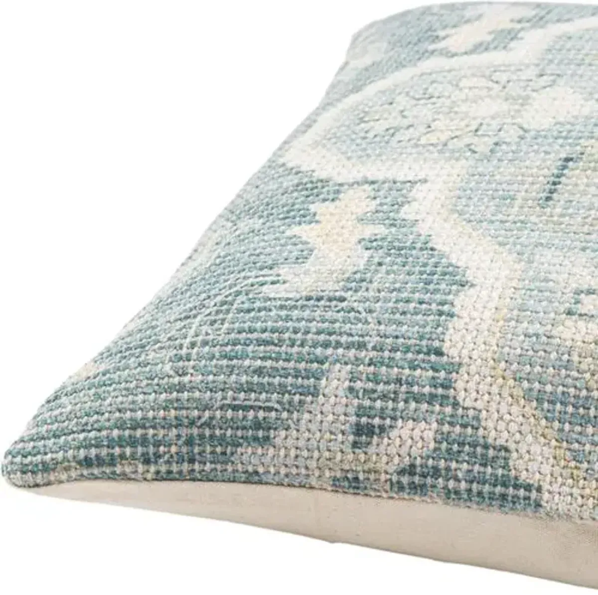 Drew 14x22 Lumbar Pillow - Cream/Teal