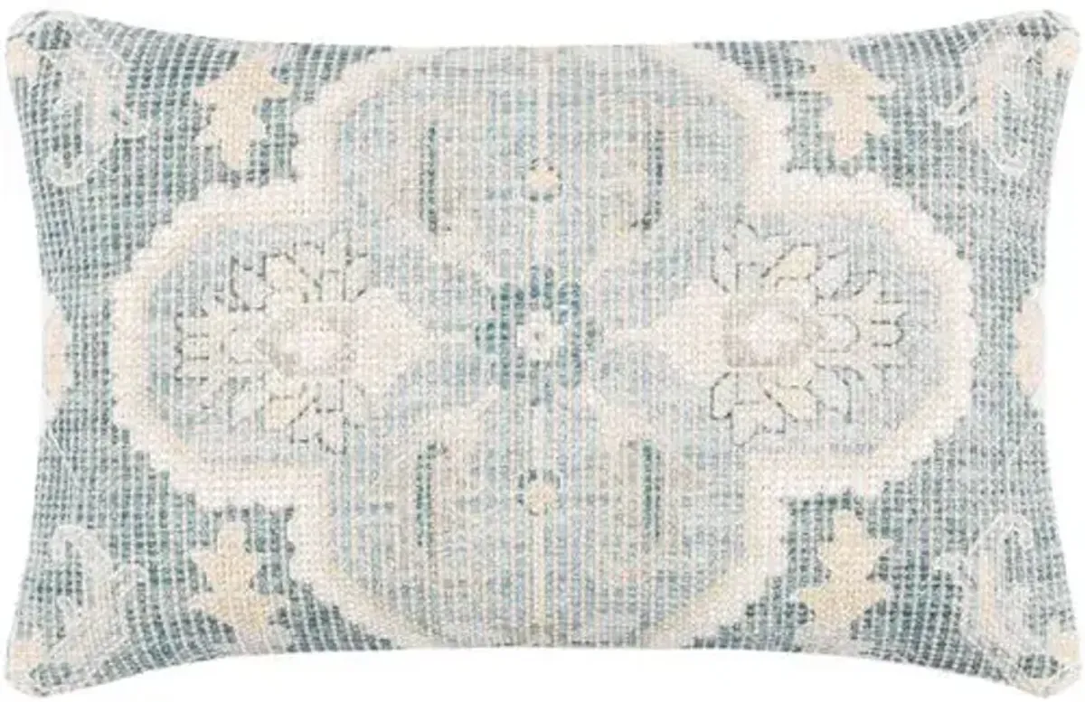 Drew 14x22 Lumbar Pillow - Cream/Teal