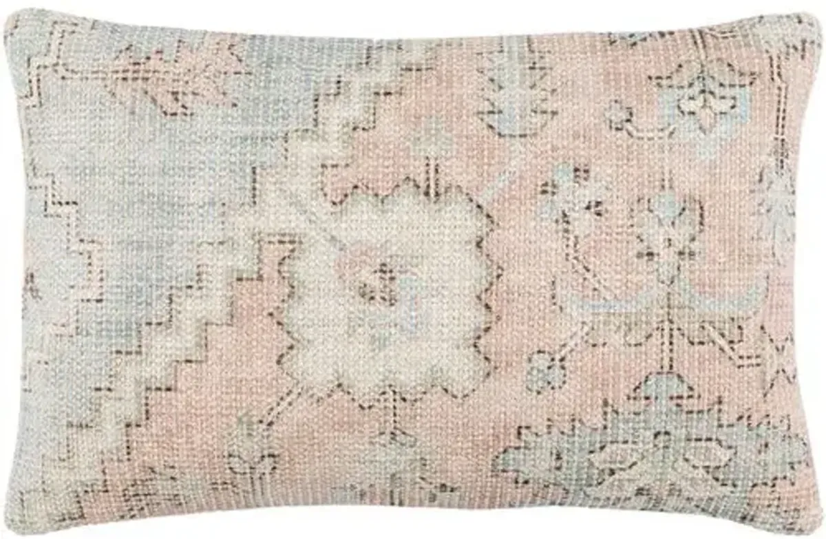 Drew 14x22 Lumbar Pillow - Cream/Pink