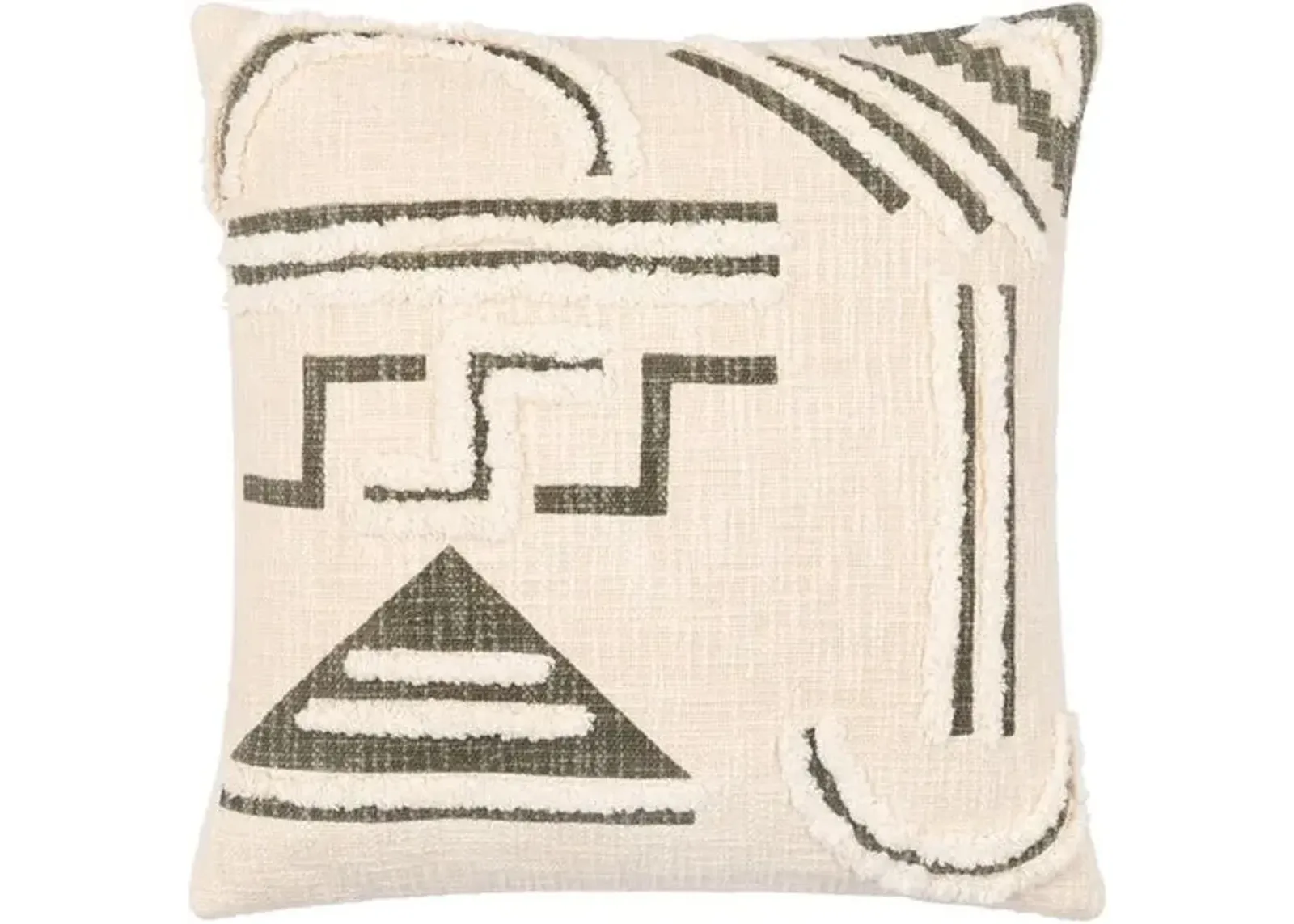 Trina Pillow - Beige/Green