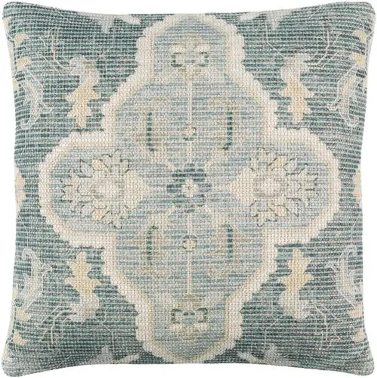 Drew Pillow - Cream/Teal