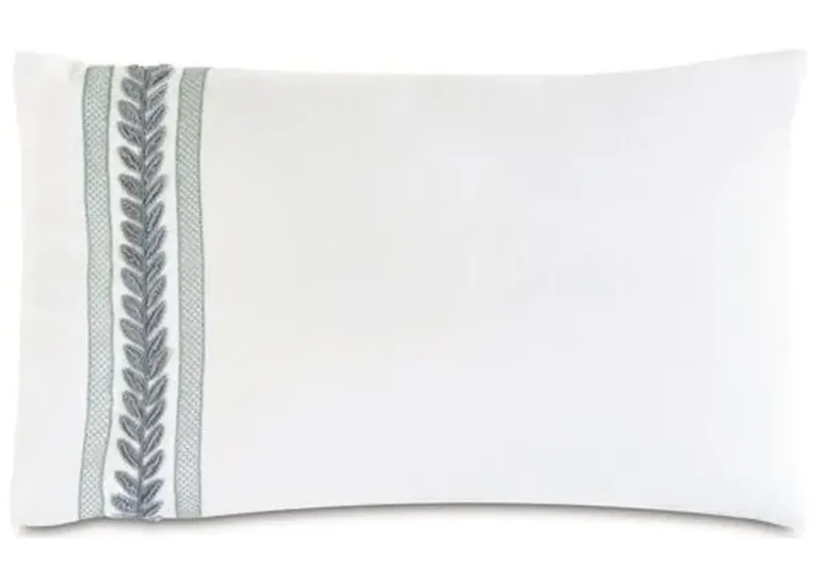 Amberlynn Sham - White With Left Trim - Eastern Accents