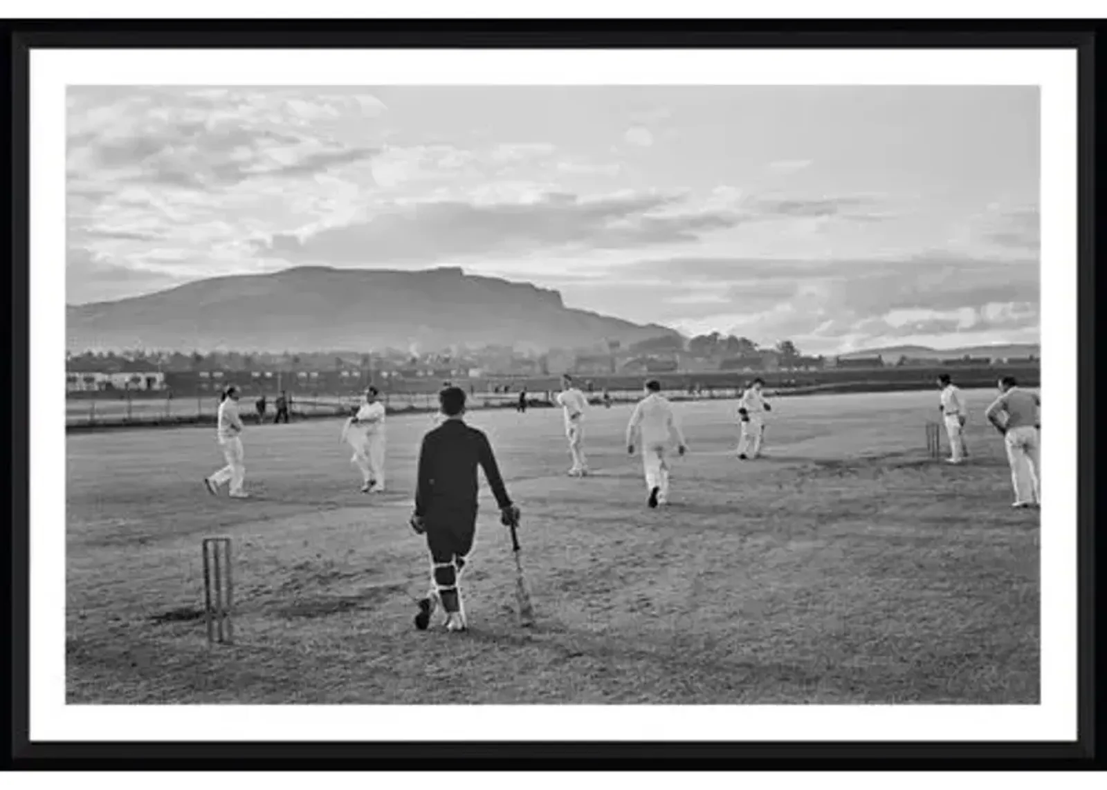 Slim Aarons - Cricketers on the Pitch - Black