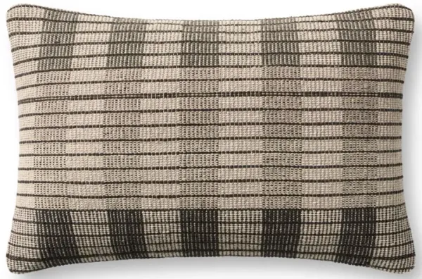 Bernadino 13x21 Pillow, Ivory/Black