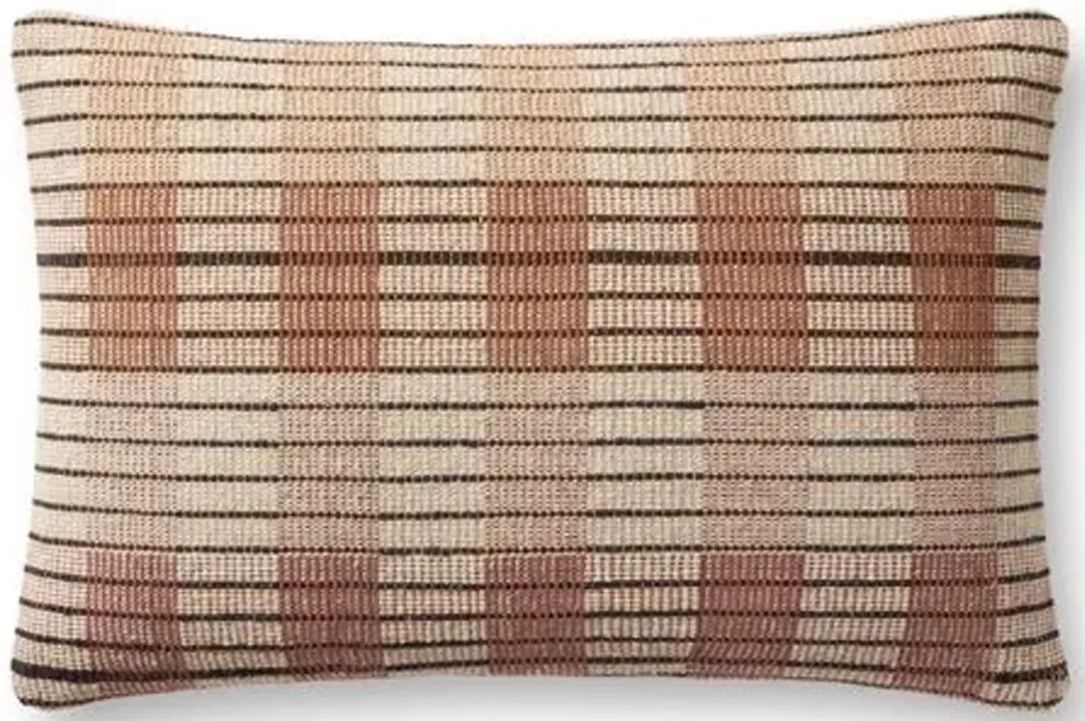 Onofre 13x21 Pillow - Ivory/Brown - Amber Lewis x Loloi