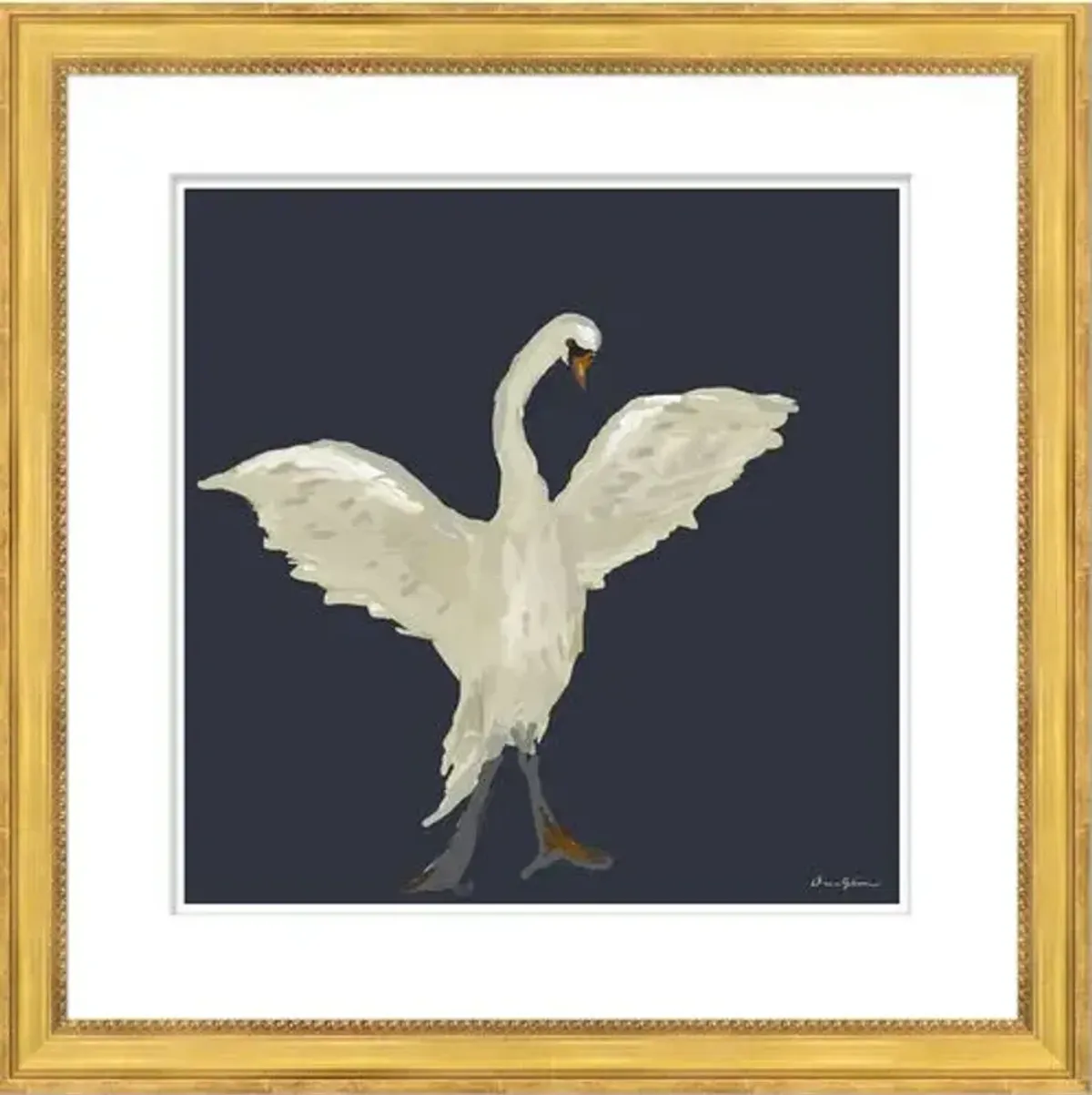 Dana Gibson - Swan Pose A - Soicher Marin - Gold
