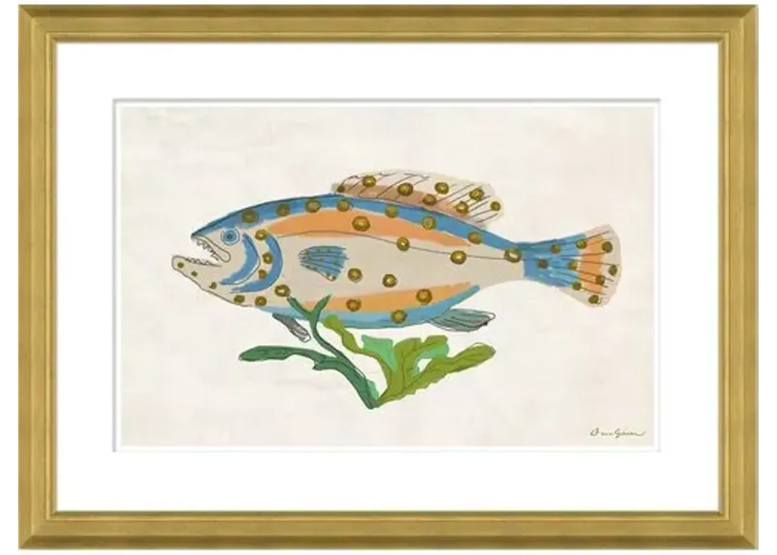 Dana Gibson - Blue Trout - Soicher Marin - Gold