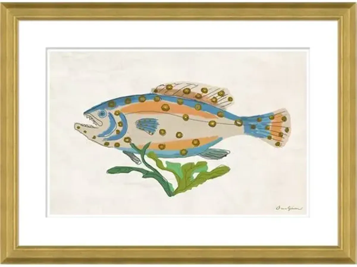 Dana Gibson - Blue Trout - Soicher Marin - Gold