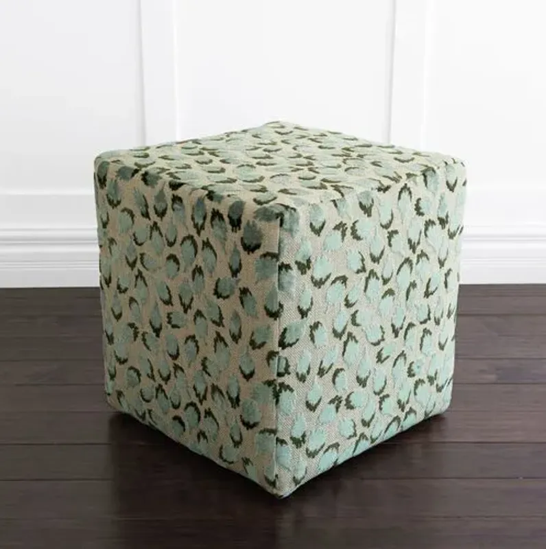 Trinka Cube Ottoman - Green