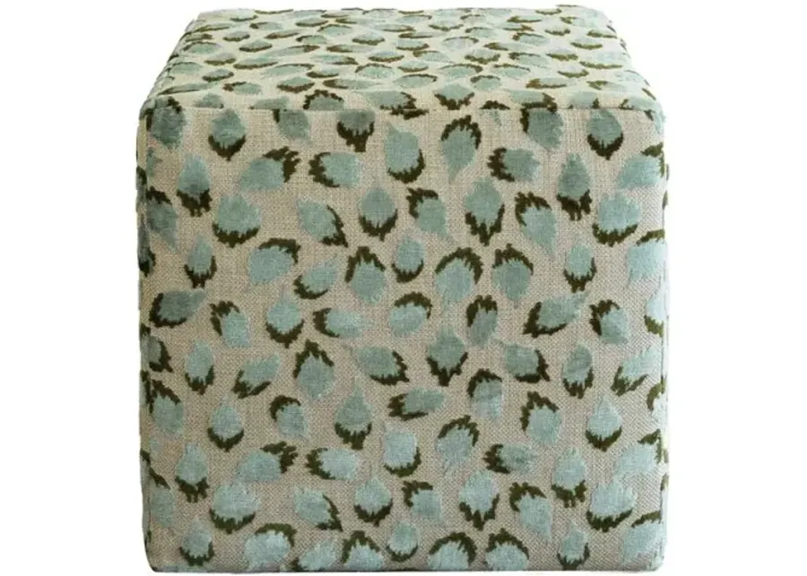 Trinka Cube Ottoman - Green