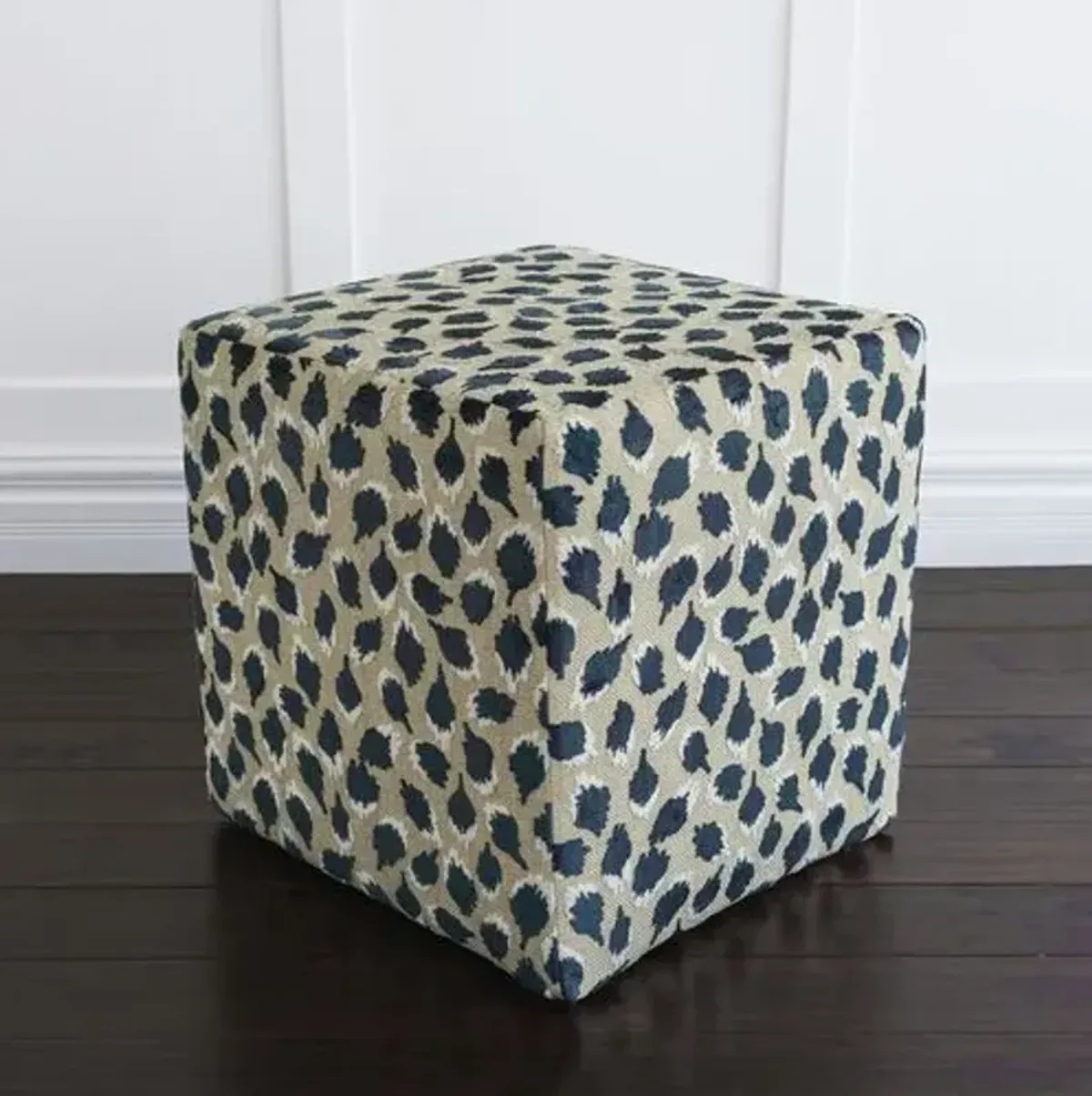 Trinka Cube Ottoman - Blue