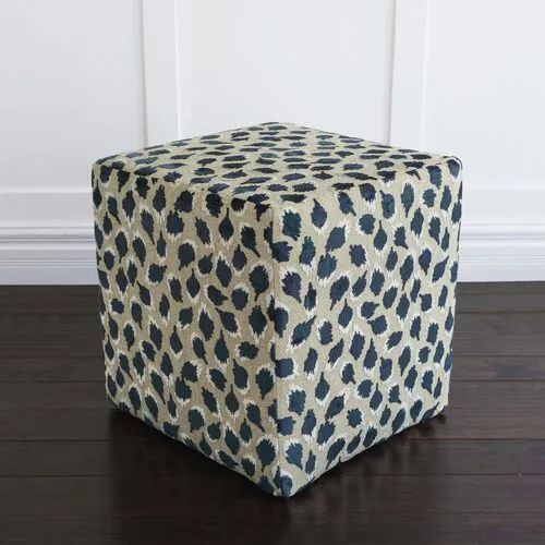 Trinka Cube Ottoman - Blue