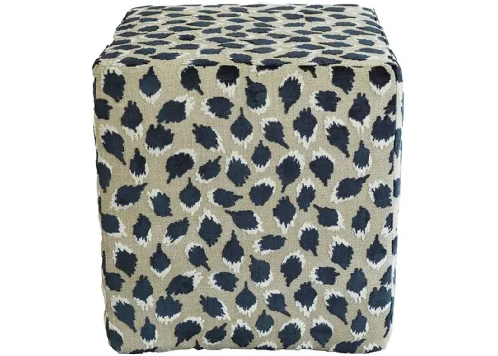 Trinka Cube Ottoman - Blue