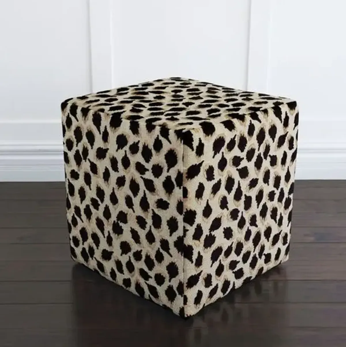 Trinka Cube Ottoman - Black