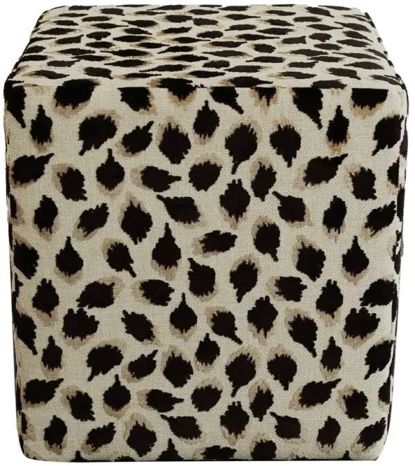 Trinka Chenille Velvet Cube Ottoman