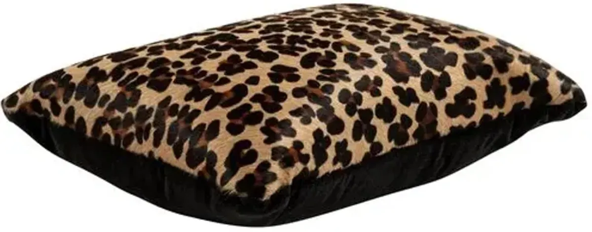 Leopard Hide Lumbar Pillow - Beige/Brown - Le-Coterie