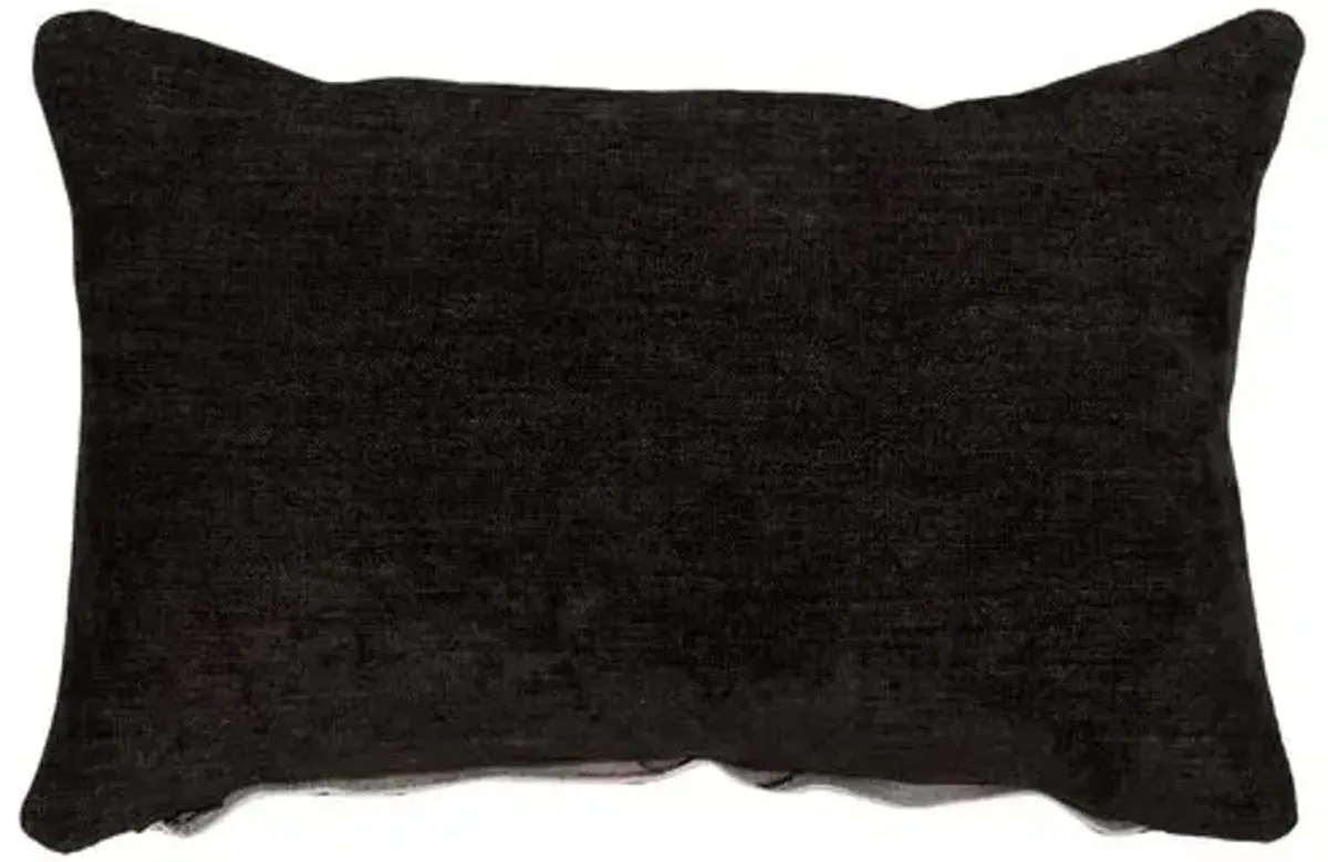 Zebra Hide Lumbar Pillow - Black/White - Le-Coterie