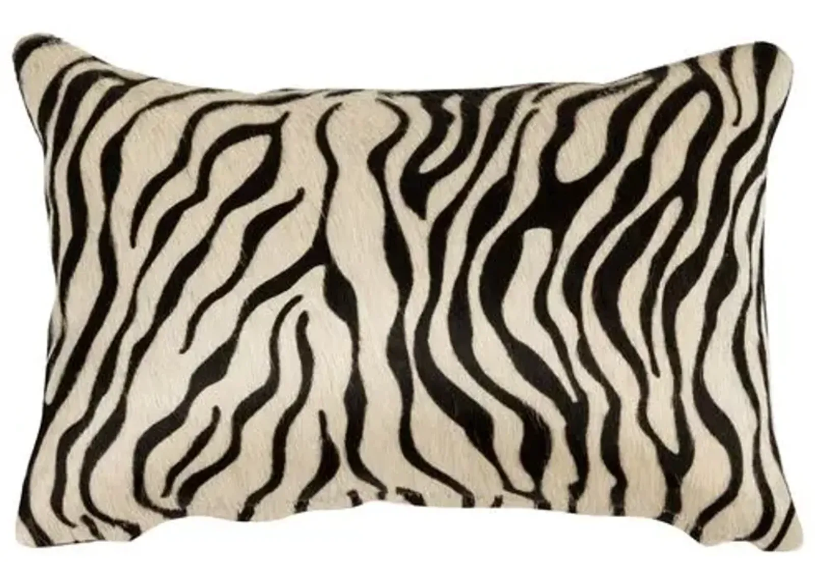 Zebra Hide Lumbar Pillow - Black/White - Le-Coterie