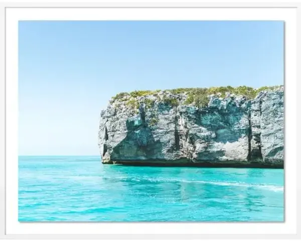 Tommy Kwak - Limestone Cliff - West Caicos Photograph - White