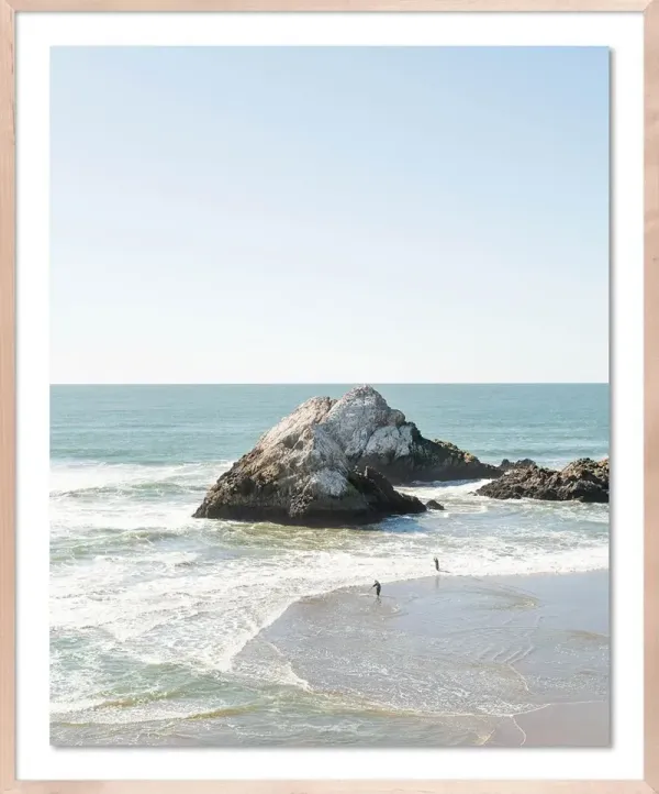 Tommy Kwak - Fishermen - Ocean Beach - San Francisco Photograph - Beige