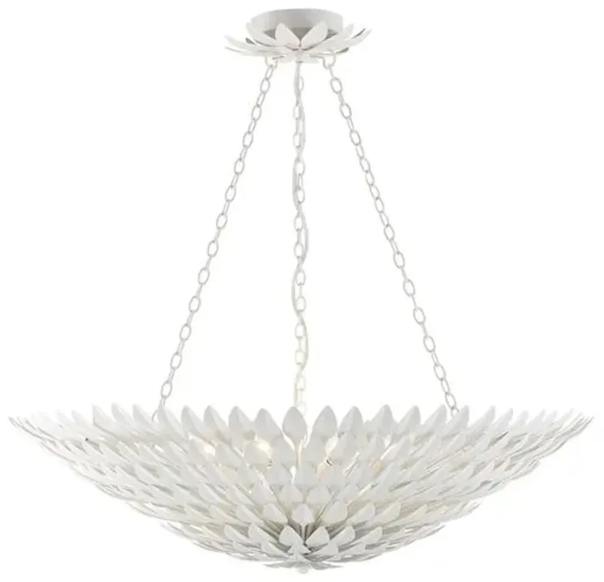 Broche 8-Light Chandelier - Matte White - Crystorama