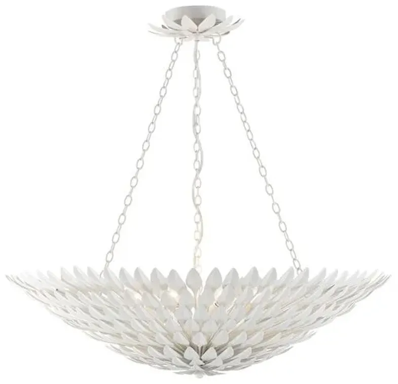 Broche 8-Light Chandelier - Matte White - Crystorama