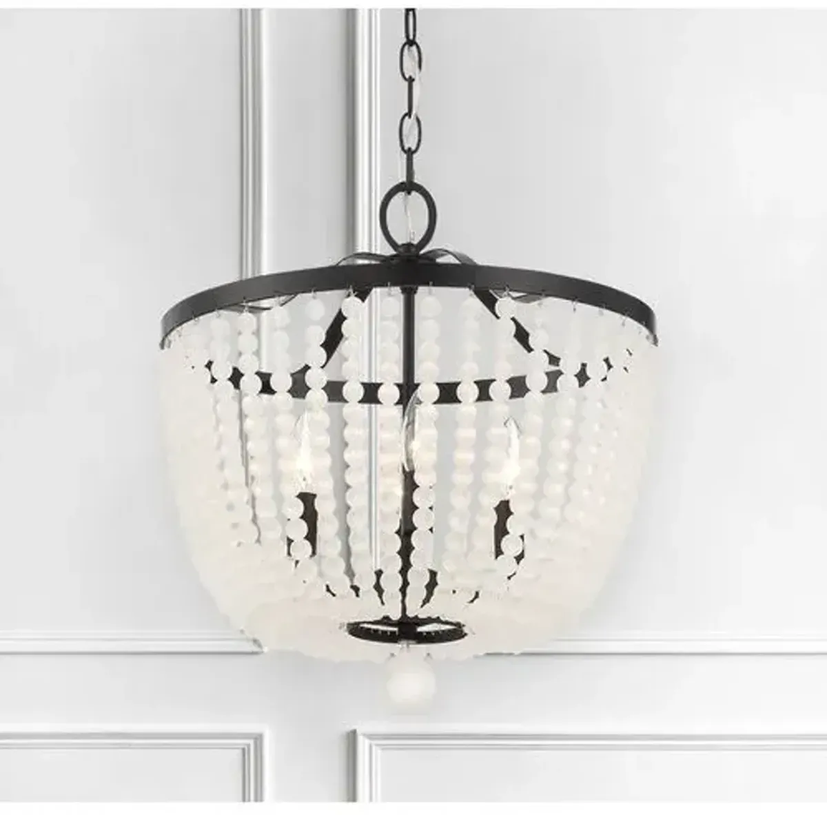 Rylee 4-Light Chandelier - Matte Black - Crystorama