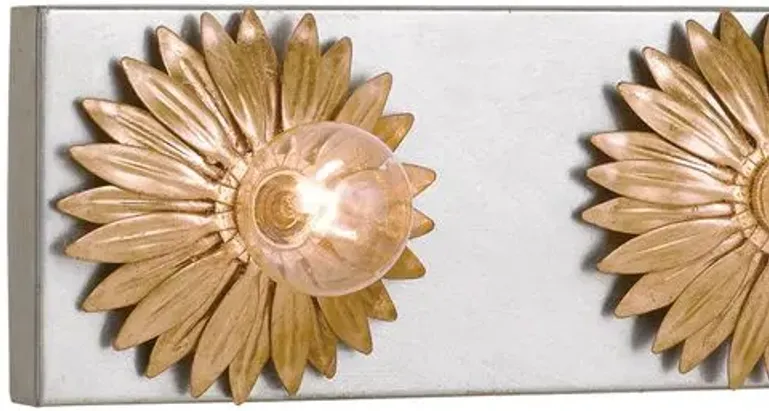 Broche 3-Light Bath Vanity Sconce - Antique Gold - Crystorama