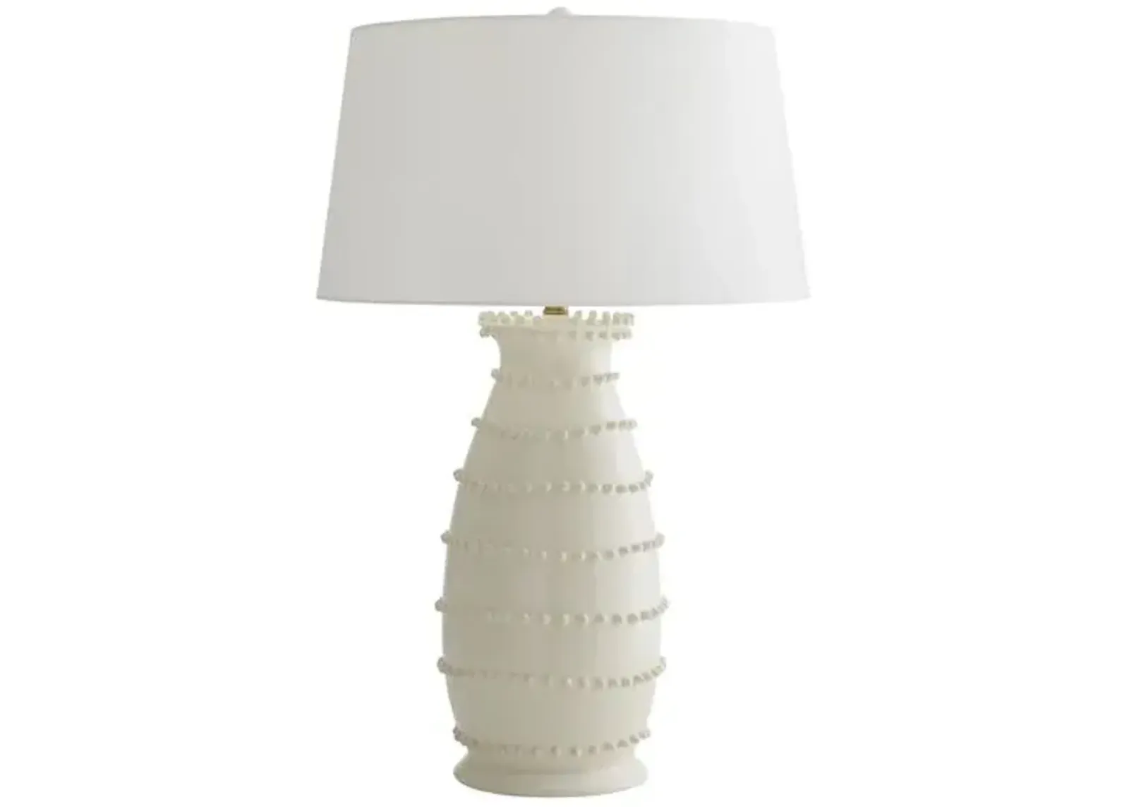 Spitzy Ceramic Table Lamp - Ivory