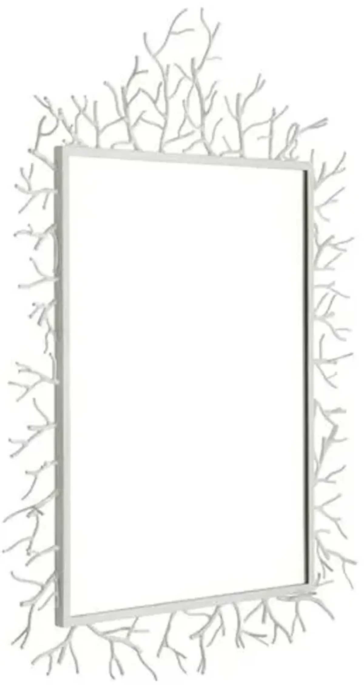 Coral Twig Wall Mirror - White Gesso