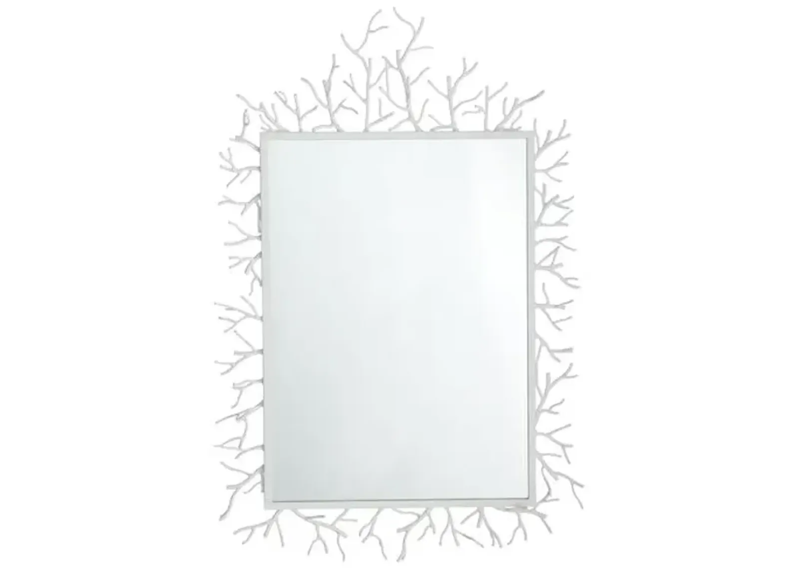 Coral Twig Wall Mirror - White Gesso