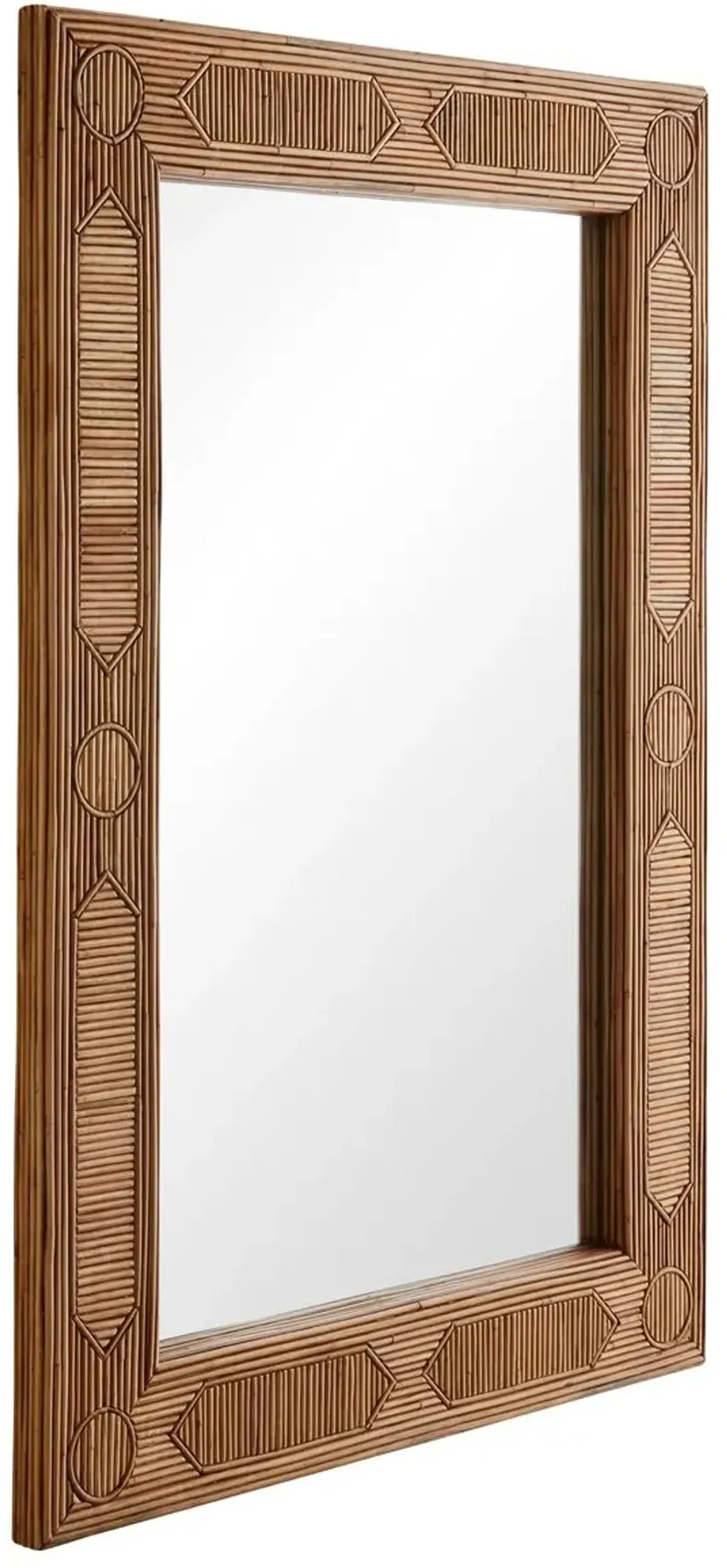 Madeline Rattan Wall Mirror, Natural