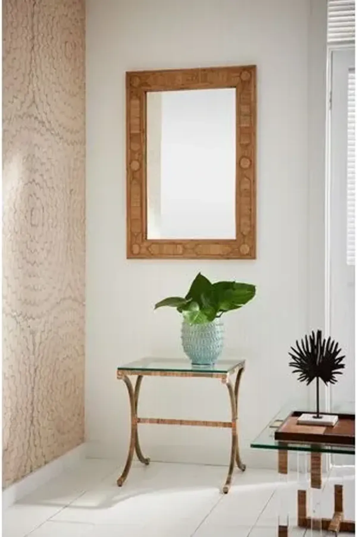 Madeline Rattan Wall Mirror - Natural