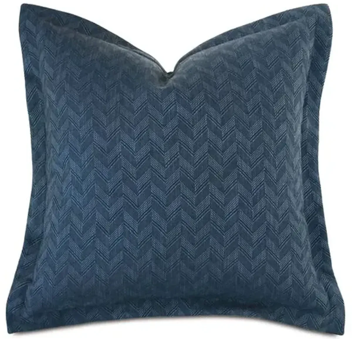 Claire Chevron Sham - Blue