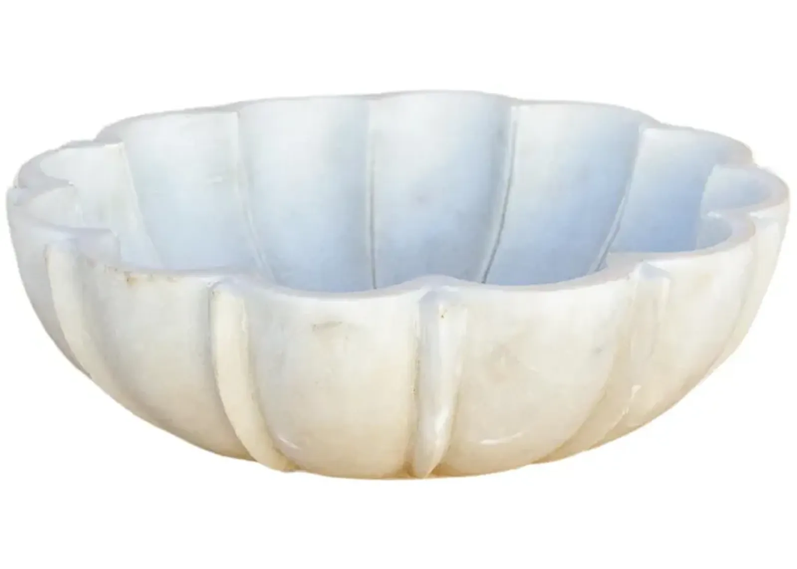 Gaury Large Indian Mandala Marble Bowl - de-cor - White