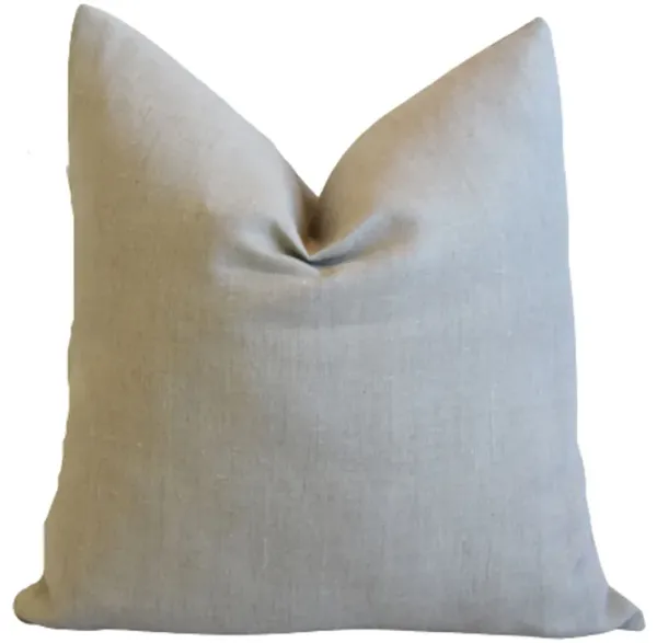Belgian Taupe Neutral Linen Pillow
