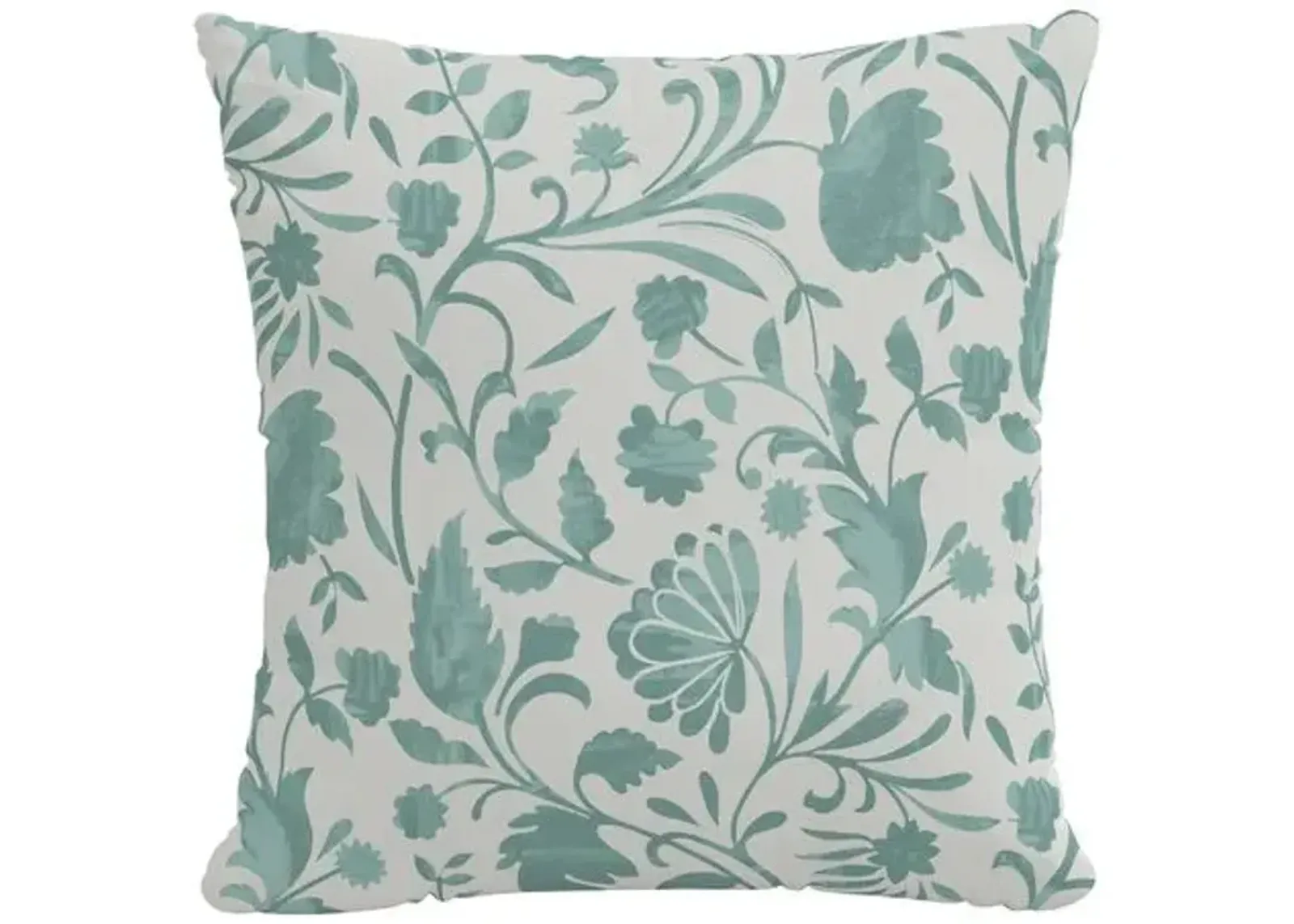 Vine Floral Pillow - Handcrafted