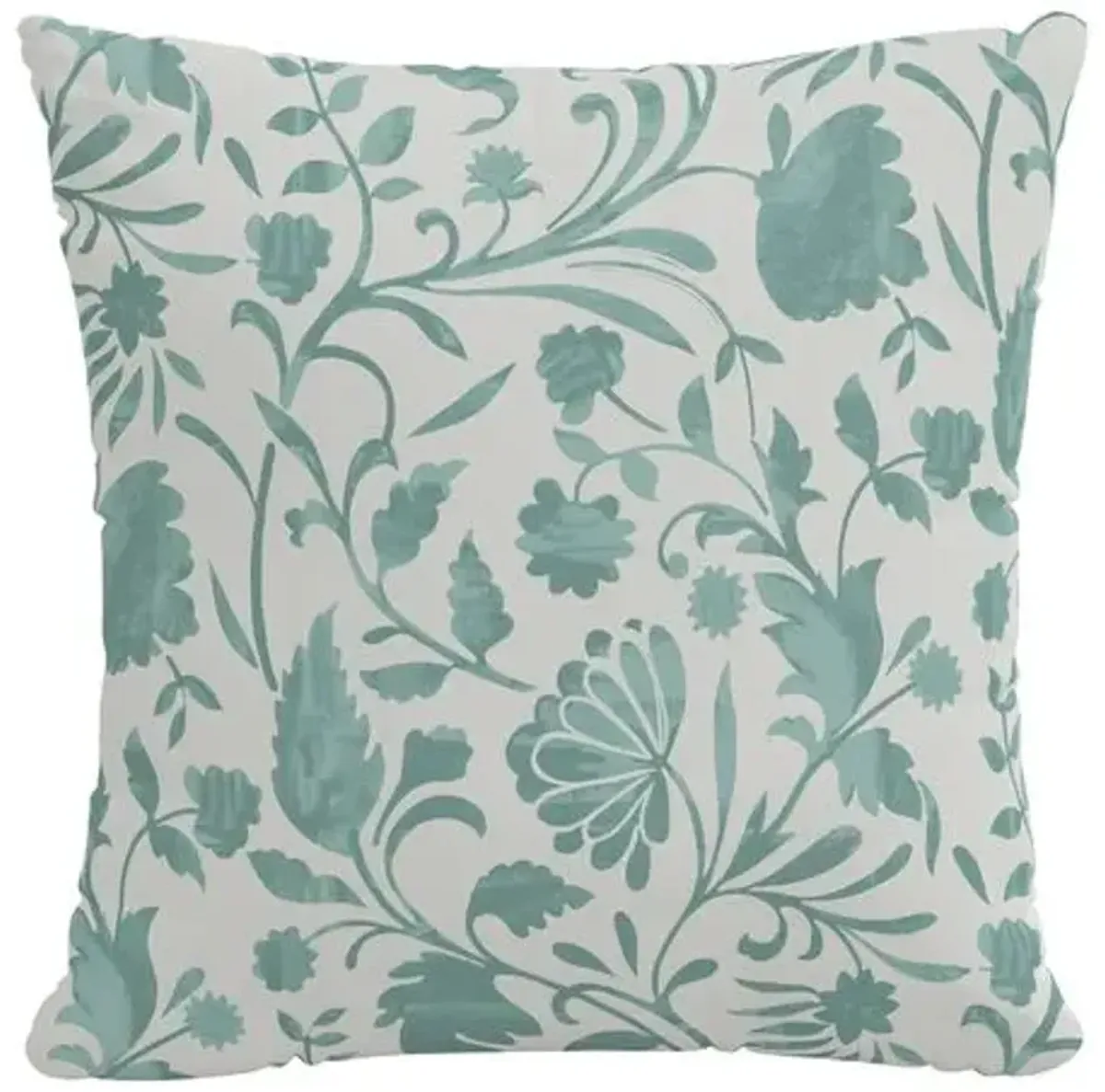 Vine Floral Pillow - Handcrafted