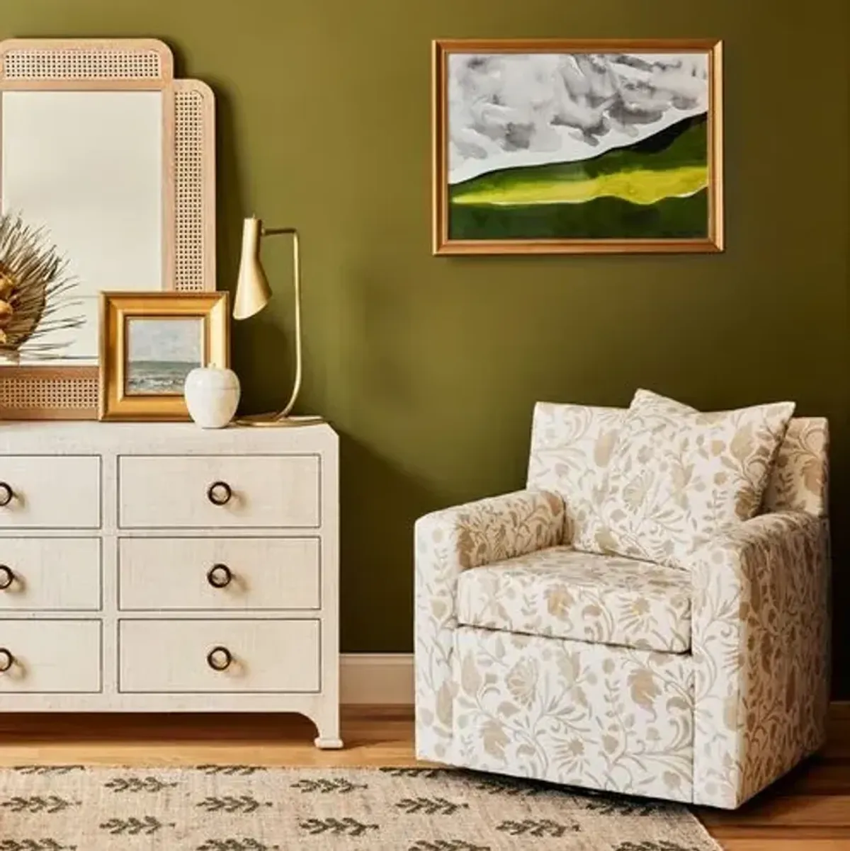 Vine Floral Pillow - Handcrafted