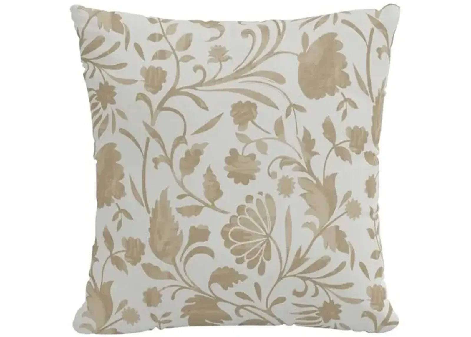 Vine Floral Pillow - Handcrafted