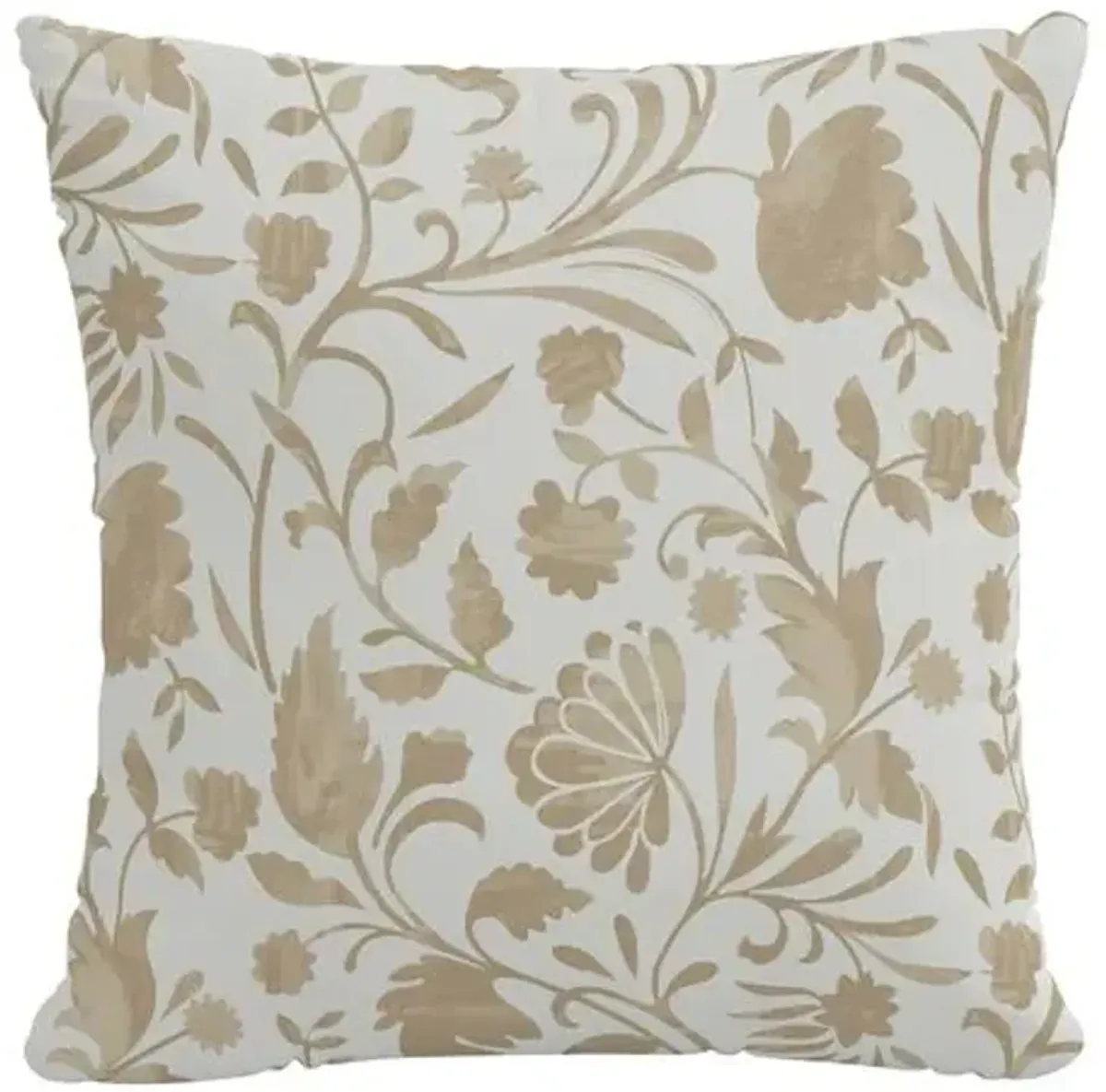 Vine Floral Pillow - Handcrafted