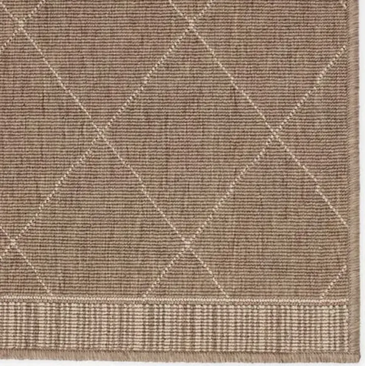 Anusha Indoor/Outdoor Rug - Dark Taupe/Beige - Beige