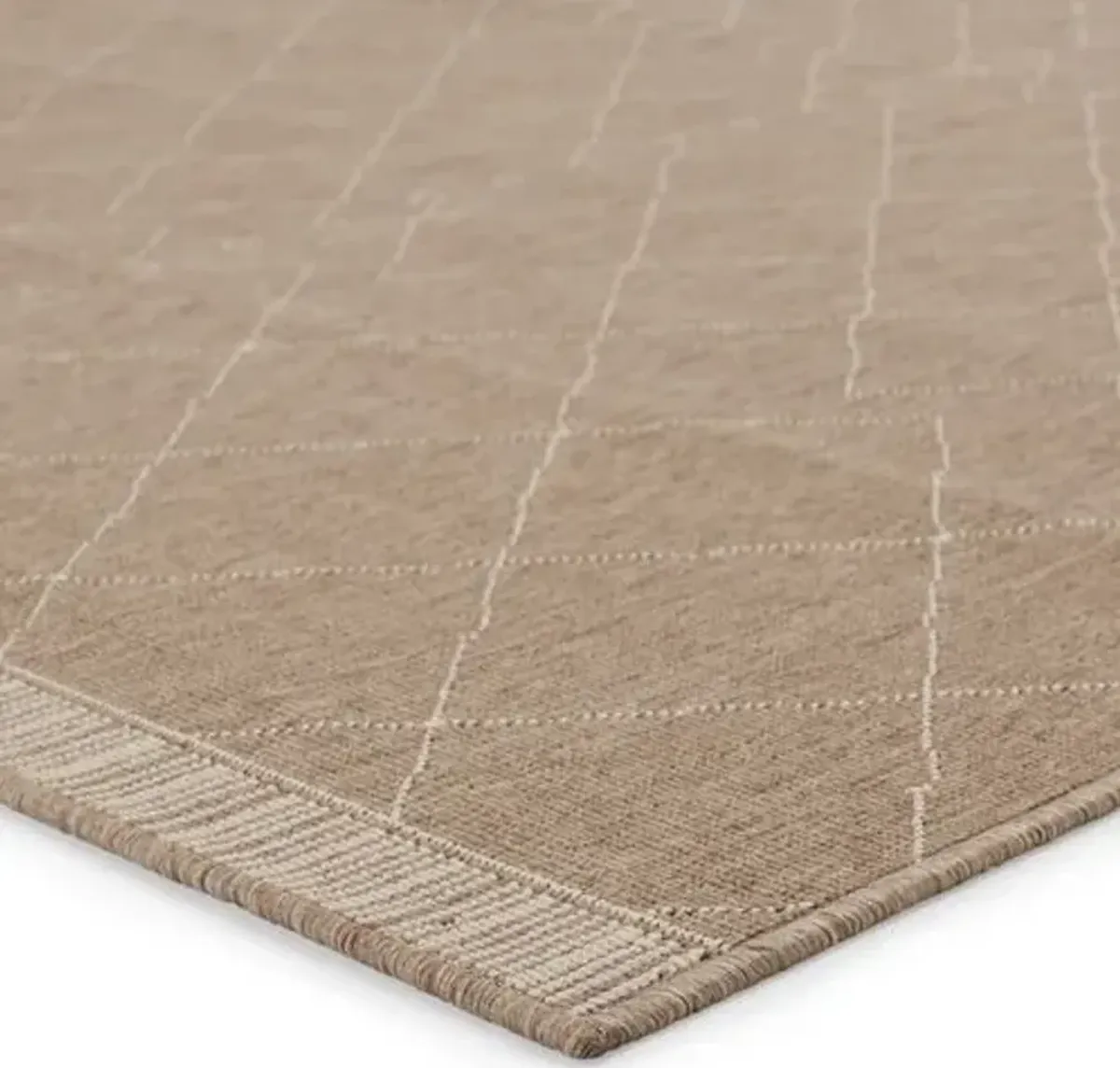 Anusha Indoor/Outdoor Rug - Dark Taupe/Beige - Beige