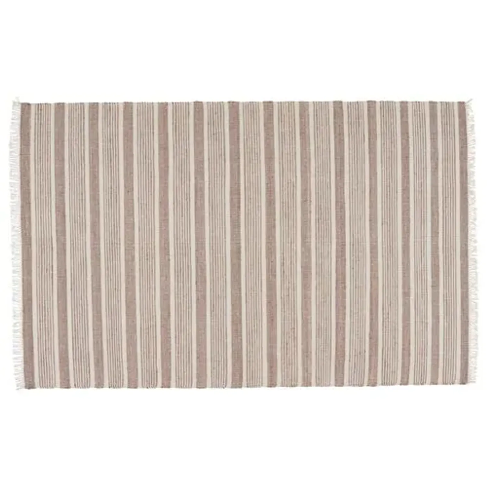 Faiza Handwoven Rug - Taupe/Cream - Beige - Beige