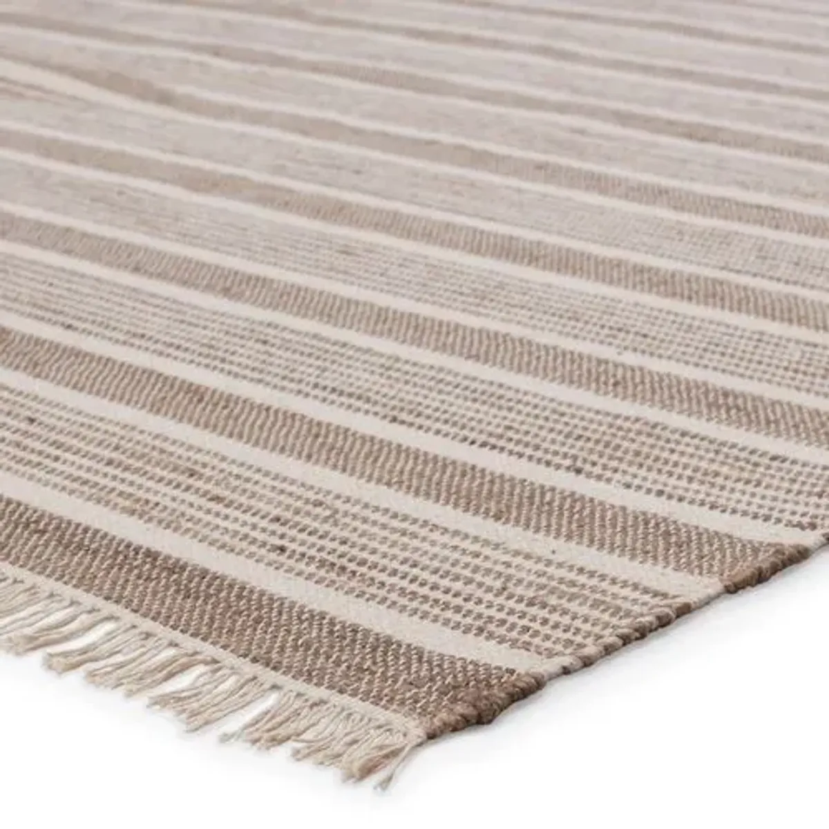 Faiza Handwoven Rug - Taupe/Cream - Beige - Beige